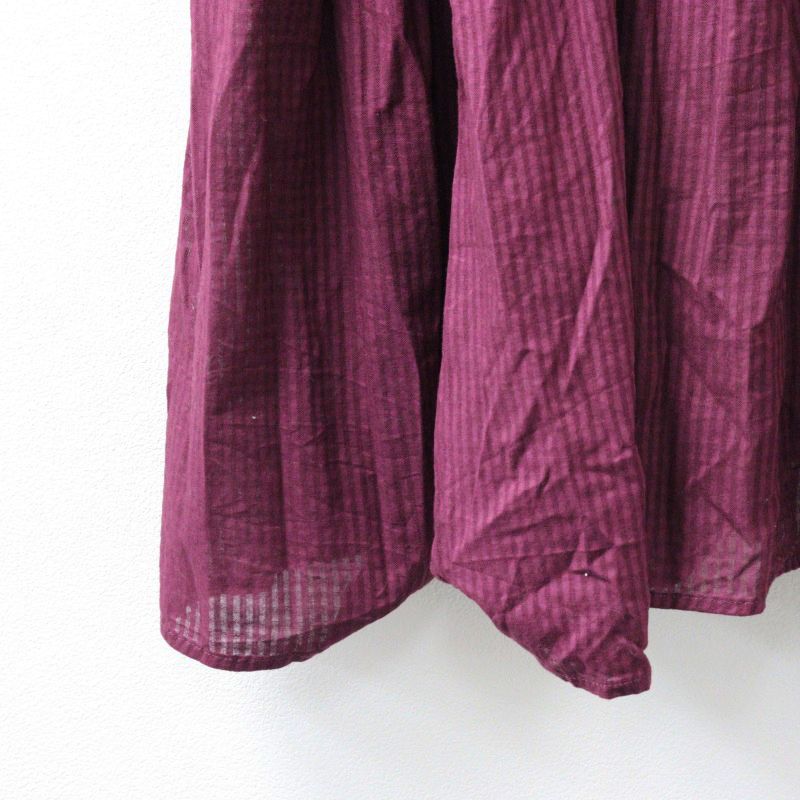 メゾンドソイル maison de soil コットンピンタックフレアバンドカラー  