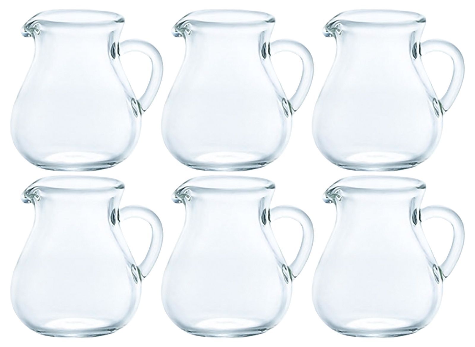 Color つぼ型_Size 40ml_PatternName 6個入 アデリア ADERIA ガラス ミルクピッチャー 40ml つぼ S 6個セット H-4748 クリア