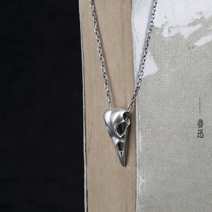 バード髑髏ペンダントトップ silver925 ネックレス シルバー バード髑髏ペンダントトップ silver925 ネックレス シルバー