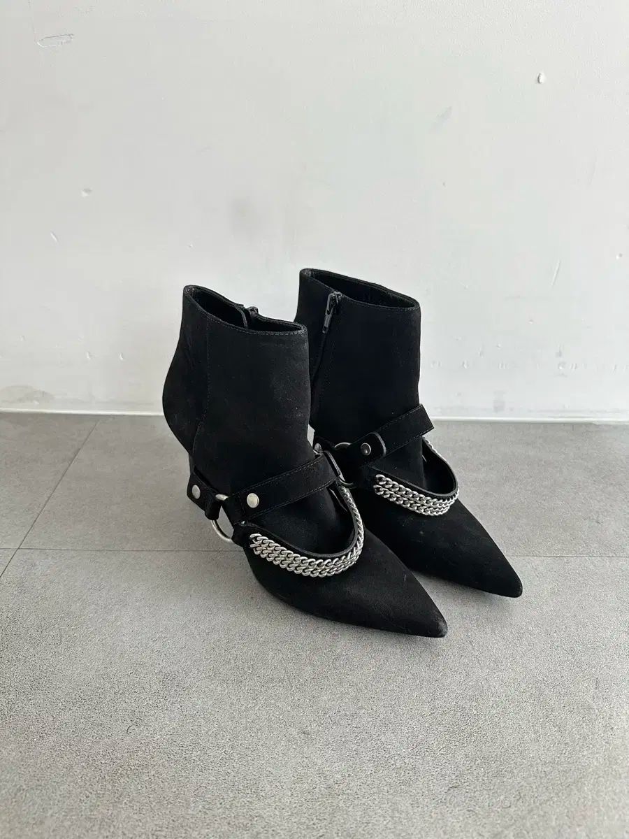 Saint Laurent サンローラン チェーン ハーネス アンクル ブーツ 37 240