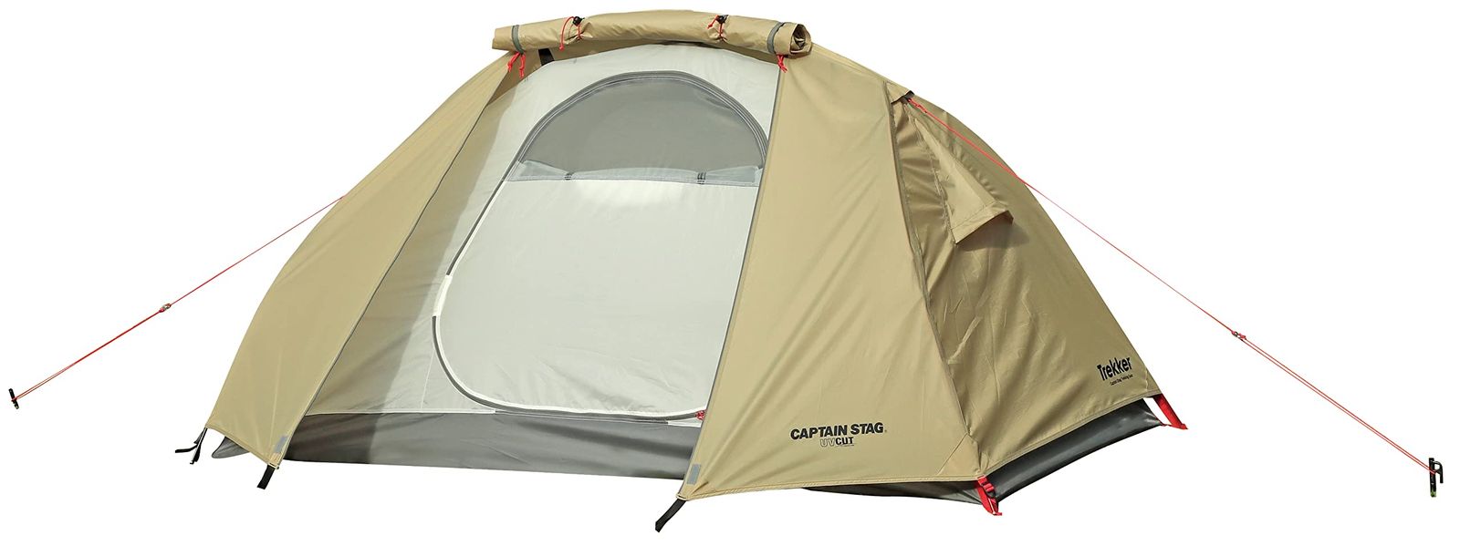 キャプテンスタッグ CAPTAIN STAG テント ソロテント 1人用 サイズ 210×140×H110cm パッキングサイズ 39×18×18cm UV PU加工 収納バッグ付 トレッカー UA-71 カーキ