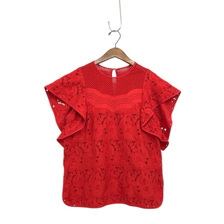 Mame Kurogouchi マメクロゴウチ Floral Cutwork lace Tops