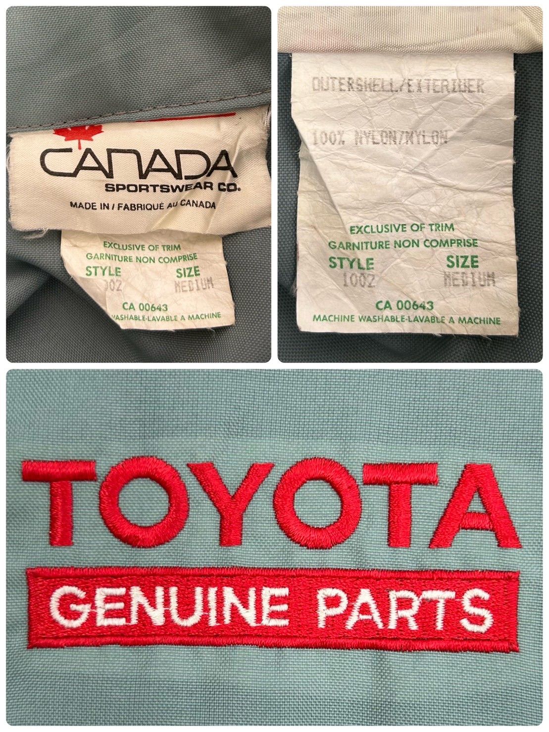 ヴィンテージ カナダ製 TOYOTA トヨタ 企業ロゴ 刺繍ロゴ