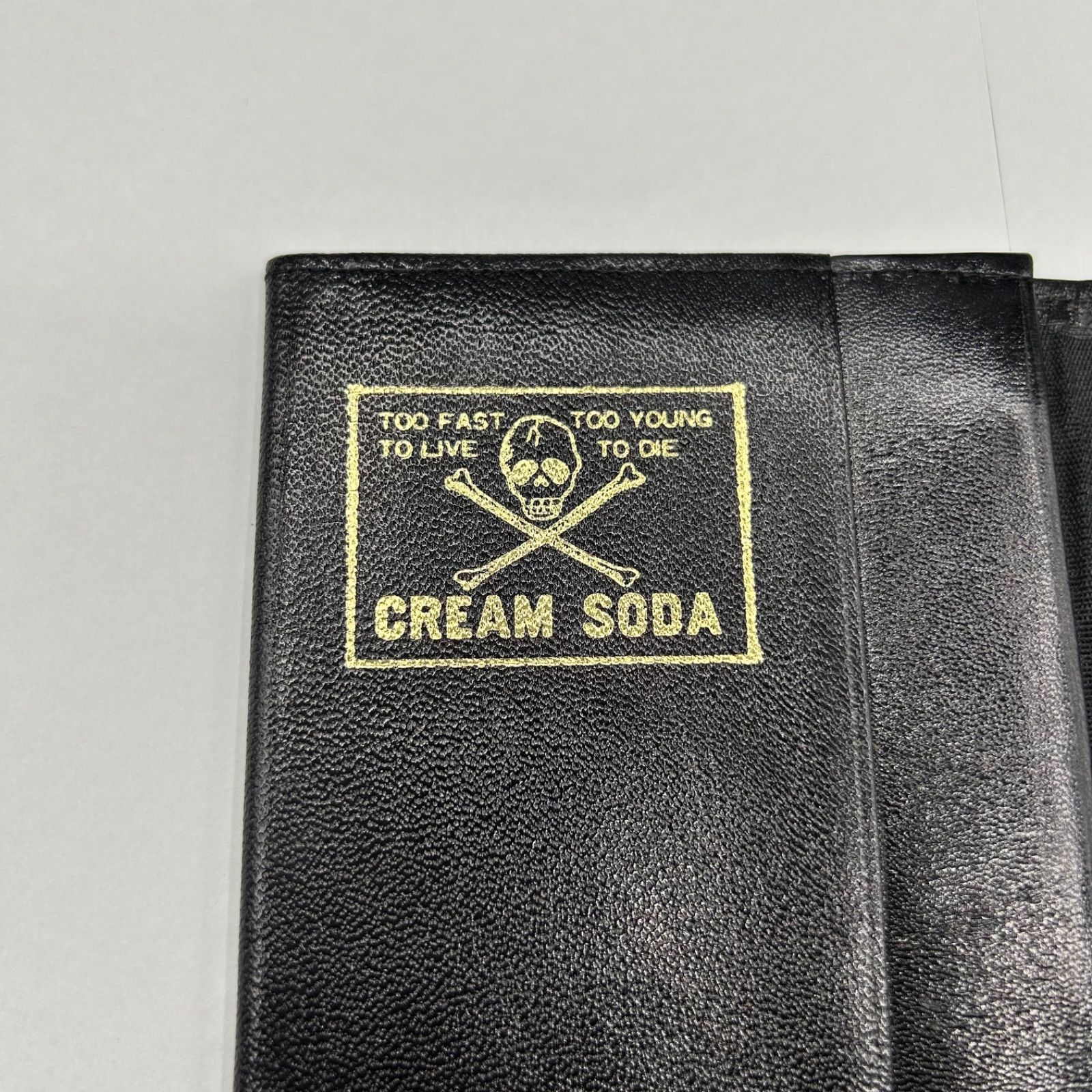 CREAM SODA クリームソーダ　長財布　黒　中古　スカル　難あり クリームソーダ スカル刺繍 長財布 黒 CREAM SODA 当時物 - メルカリ