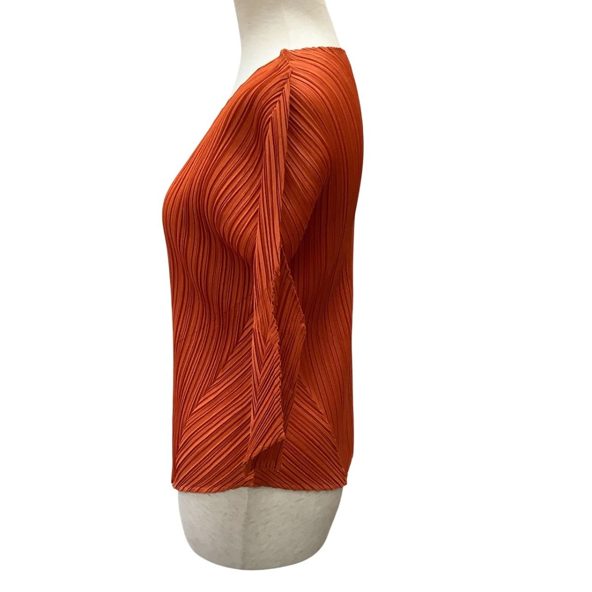 ISSEY MIYAKE イッセイミヤケ PLEATS PLEASE 変形 カットソー SIZE 3 PP 33-JK 622 オレンジ