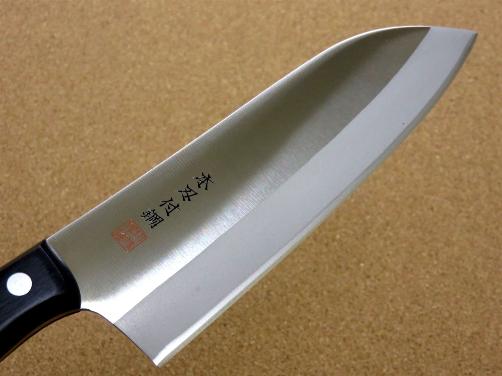 関の刃物 スジ三徳包丁 170mm クロムモリブデン鋼 魚 肉切 両刃 万能 