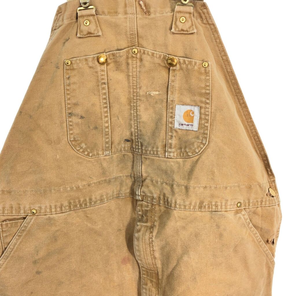 90年代 USA製 Carhartt カーハート ダック ダブルニー ビブ