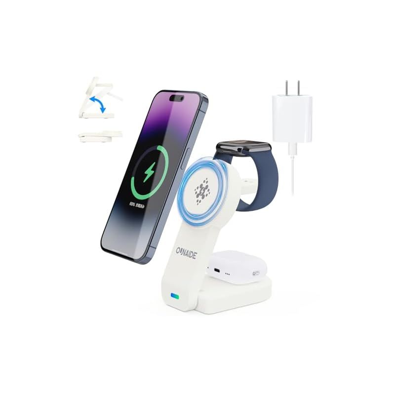 新登場】ワイヤレス充電器 3 in 1 Mag-Safe式 アップルウォッチ