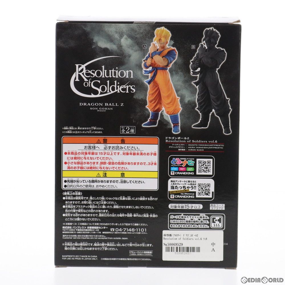 孫悟飯(フルカラー) ドラゴンボールZ Resolution of Soldiers vol.6 DRAGON BALL フィギュア プライズ(37372) バンプレスト