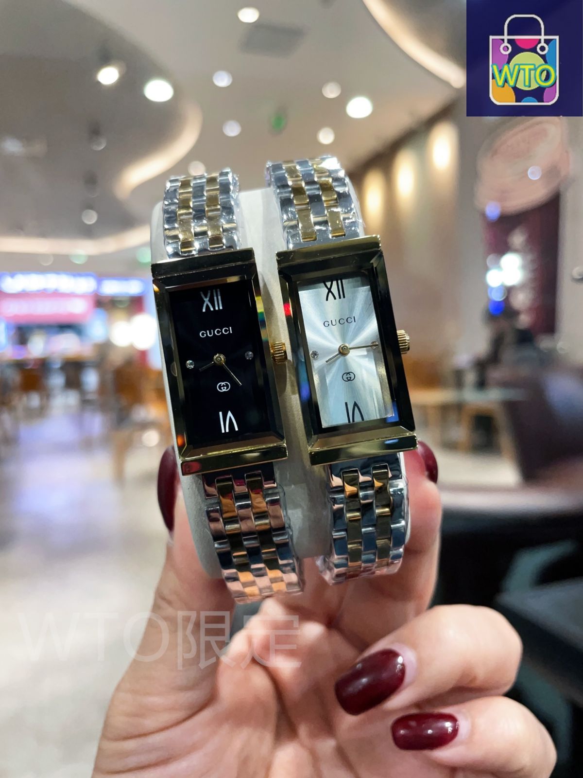 GUCCI スイス製 長方形ケース 時計　稼働品 グッチ GUCCI 腕時計 ステンレススチール 9000L レディース 中古