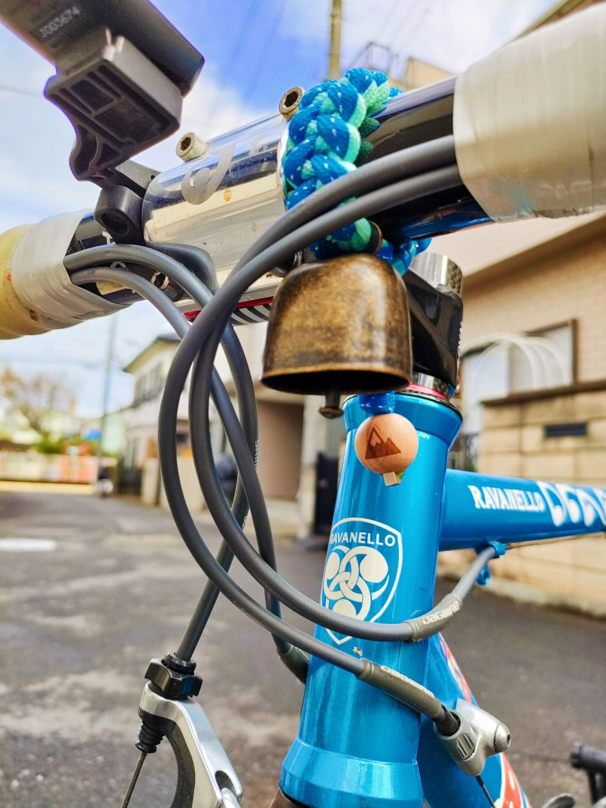 【31.8mm】自転車用ベル(熊鈴)トレンディベル【パープル×ピンク】No.6