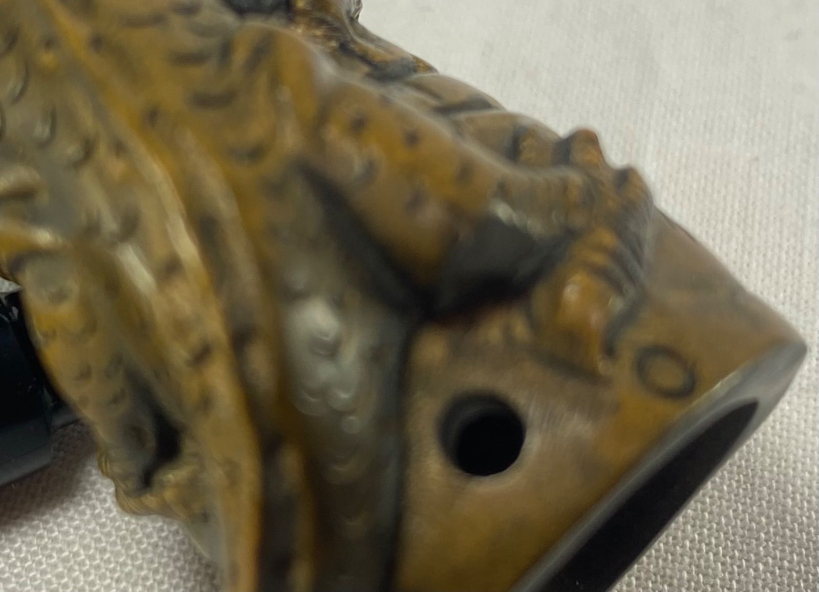 丸玉 柘植 置物 十二支龍 黄楊繊細彫刻 木製