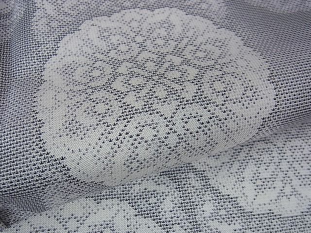 平和屋本店□極上 本場大島紬 白大島 9マルキ 正倉院花重ね 逸品