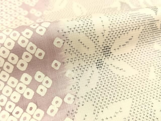 平和屋着物○本場大島紬 白大島 9マルキ 花間道 正絹 逸品 BAAT0902yc