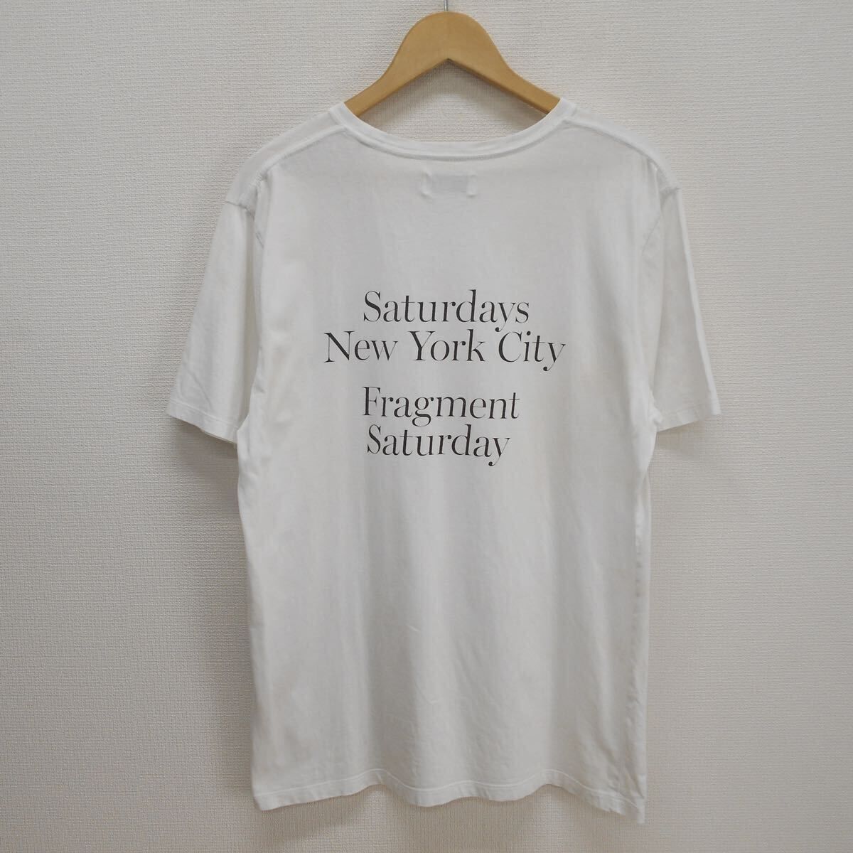 SATURDAYS NYC × fragment サタデーズ フラグメント 18SS 半袖 プリント Tシャツ ロゴ L 10118434