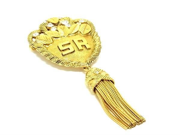 □極美品□ SONIA RYKIEL ソニアリキエル ラインストーン タッセル