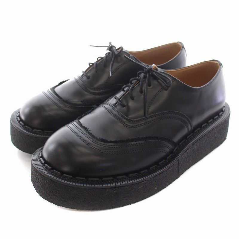 ジョージコックス GEORGE COX コムデギャルソンオムプリュス COMME des GARCONS HOMME オックスフォード シューズ レザー 8 26cm 黒 ブラック PJ-K102 /YM