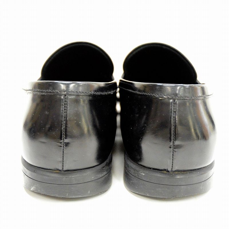 PRADA プラダ ローファー ブラック ブラッシュドレザー