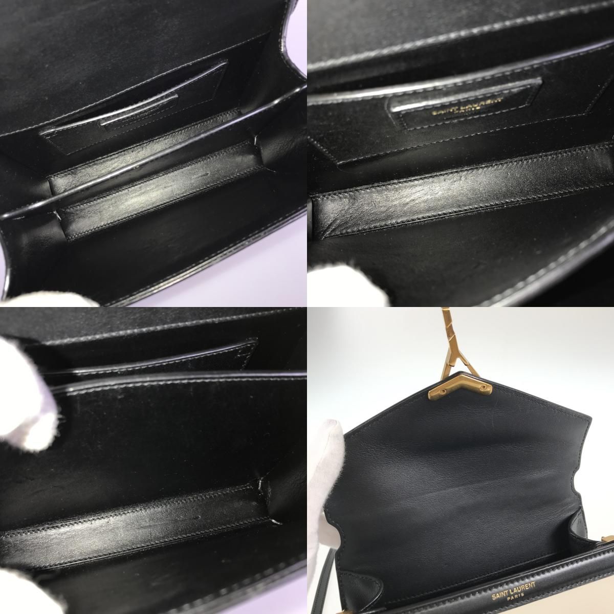 サンローラン SAINT LAURENT カサンドラ 623930 レザー ハンドバッグ te【中古】