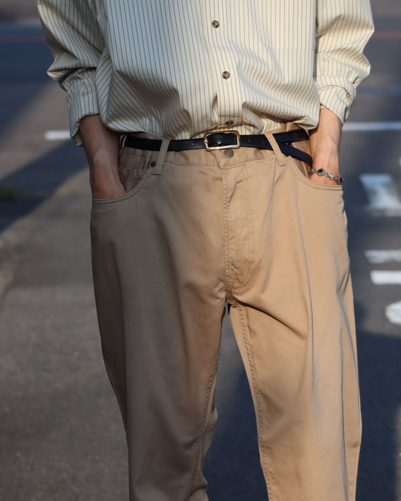 POLO RALPH LAUREN 5 pocket chino pants wide-straight silhouette