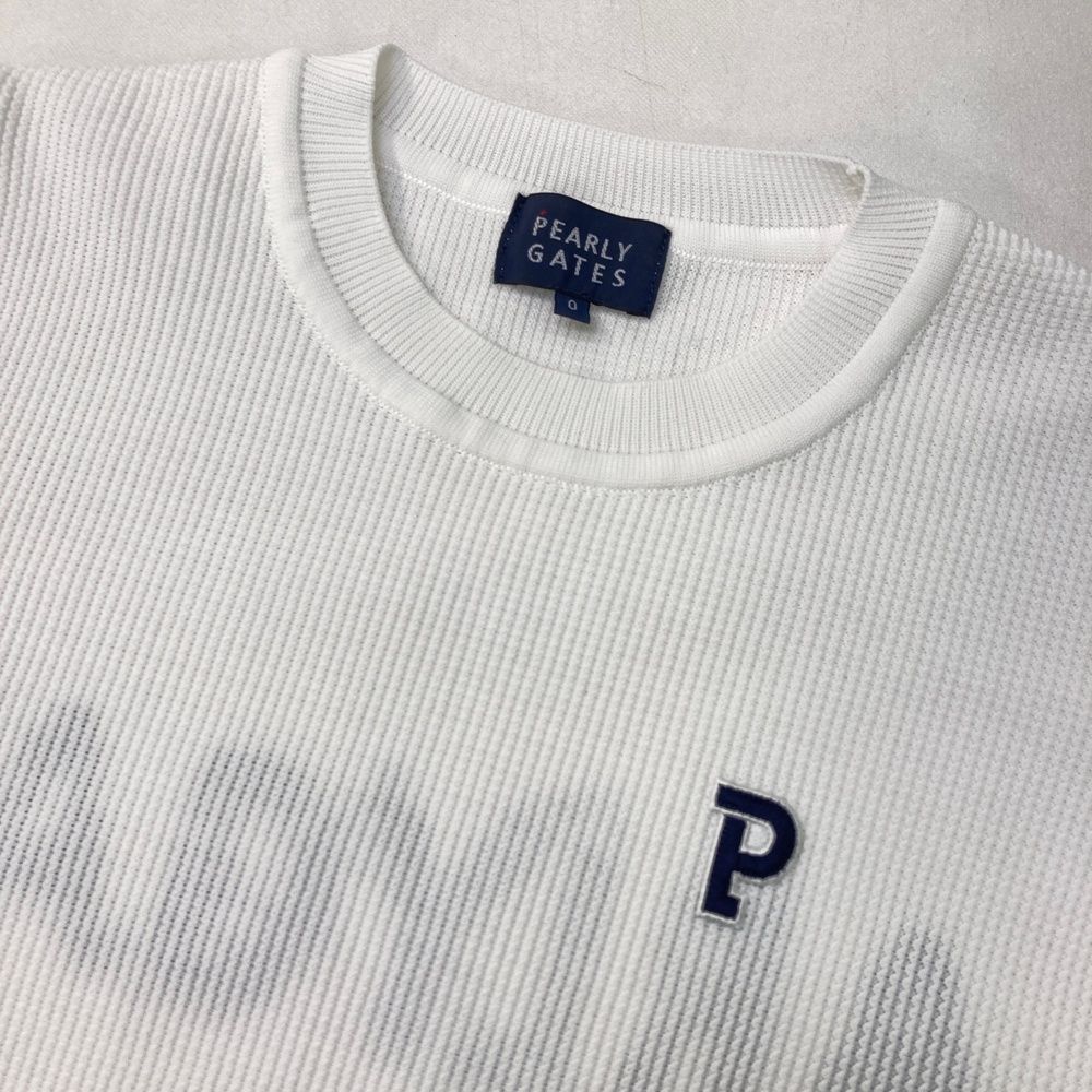壮大な サイズ 0 PEARLY GATES パーリーゲイツ モデル 長袖ニットセーター ホワイト系 240101510714 ゴルフウェア レディース ストスト