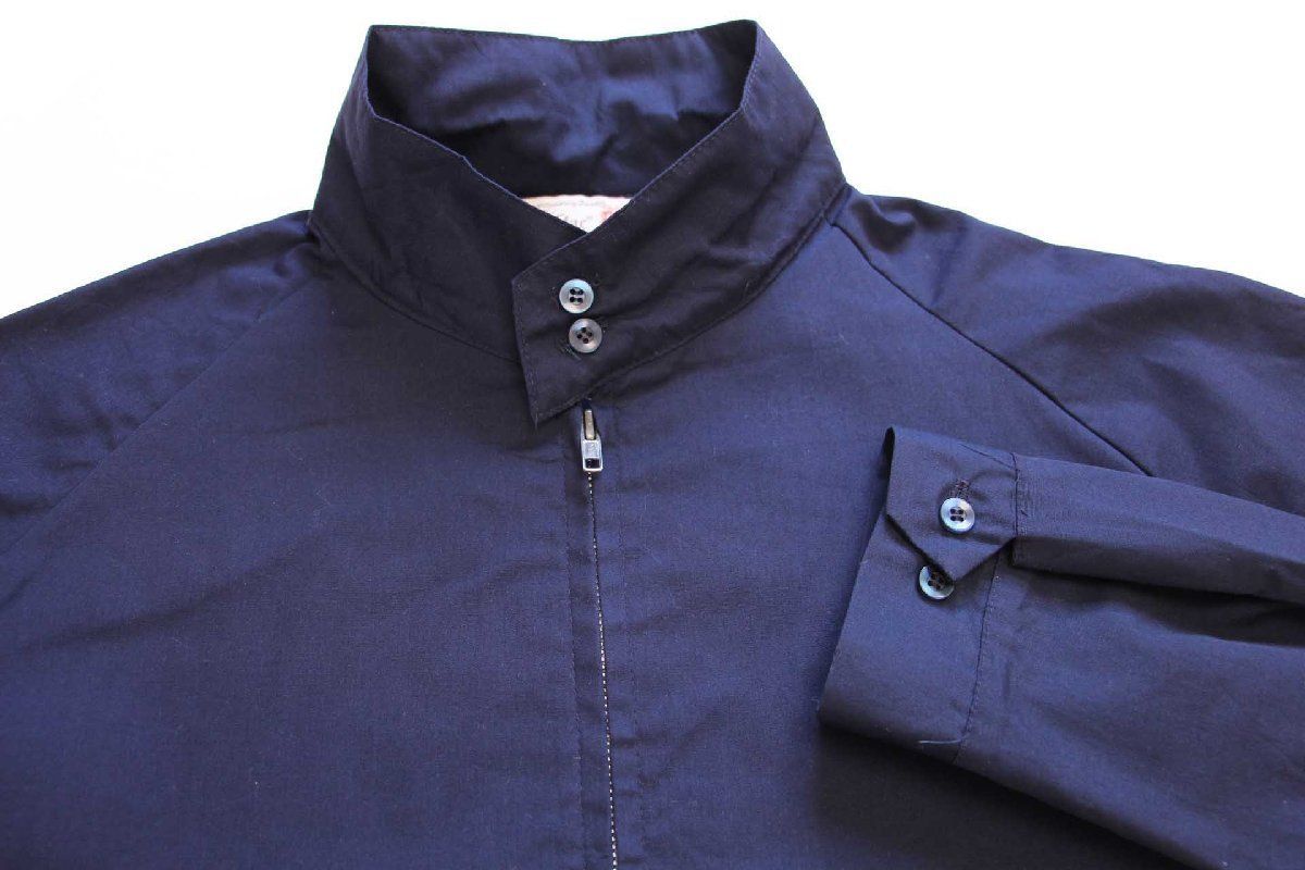80s Sir jac 無地 ポリエステル×コットンジャケット 紺 XXXL☆特大