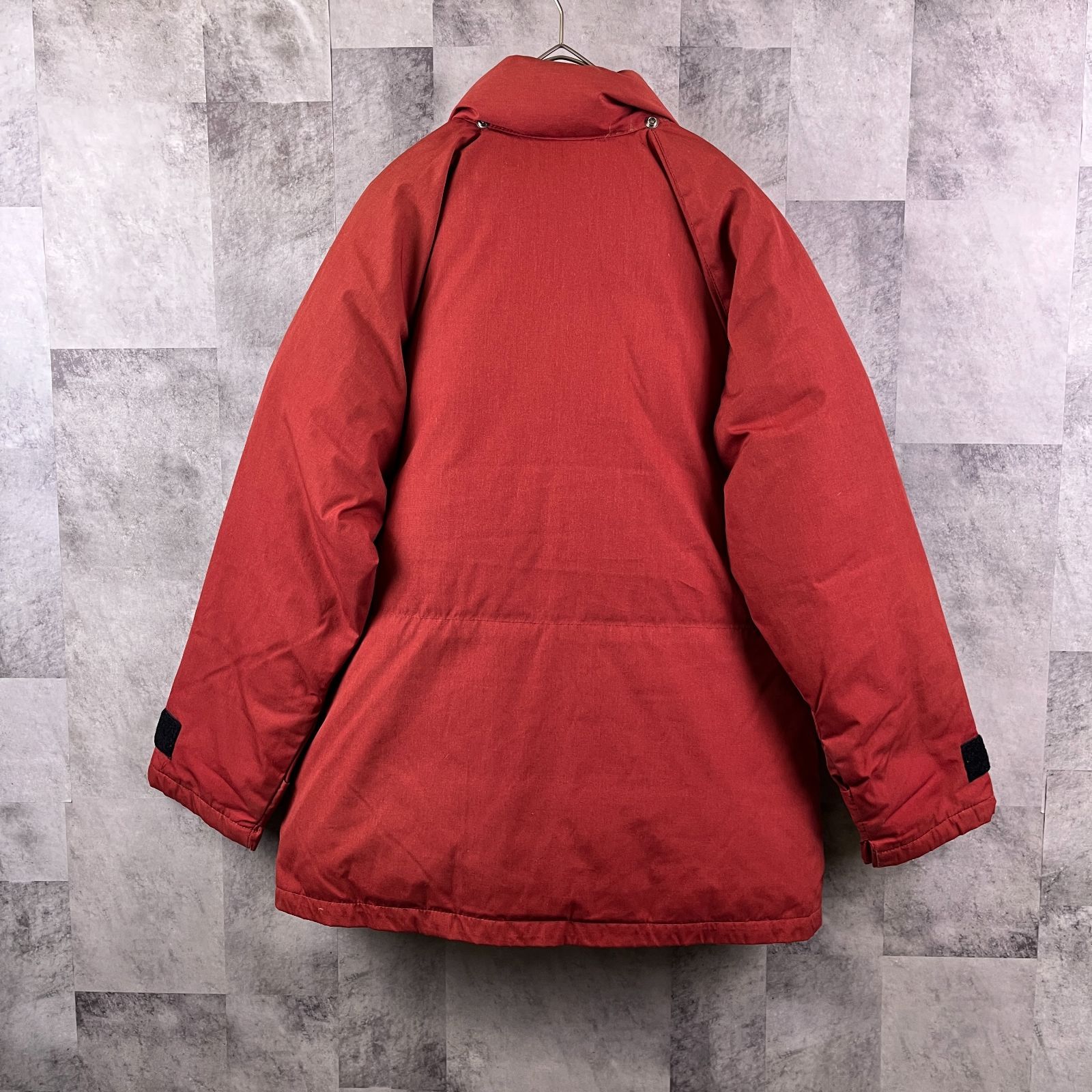 80s USA製 THE NORTH FACE SEROW ダウンジャケット 茶タグ エンジ XS