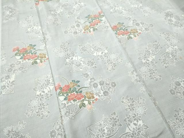 平和屋着物○都喜ヱ門 本場大島紬 白大島 祝の宴 藤絹織物謹製 証紙