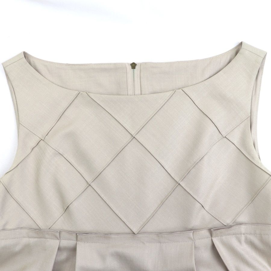 美品 フォクシー リトルクロス ワンピース レディース ベージュ 42