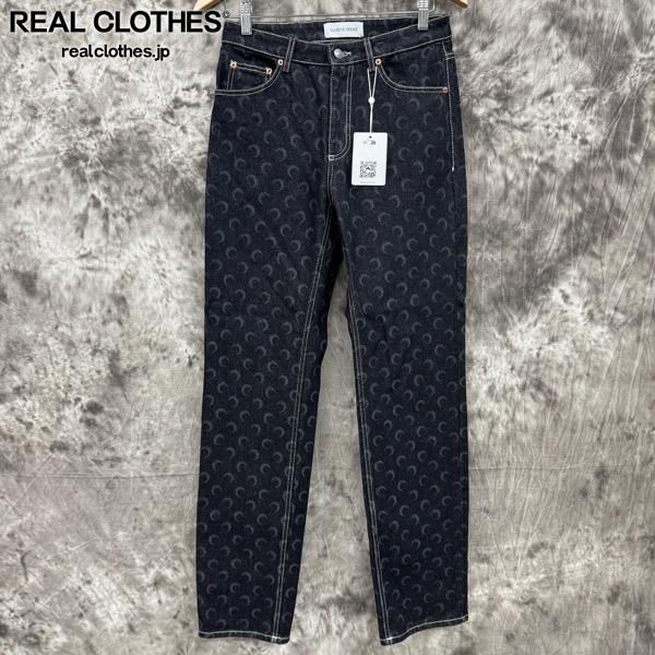 未使用】Marine serre/マリーンセル MOON LASER DENIM LOOSE