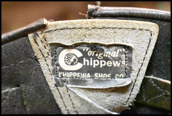 7.5 EE PT 91 黒タグ 95年 Chippewa チペワ 27899 エンジニア 黒 スチールトゥ 11インチハイト ビブラムソール ブーツ FI 015 エンジニアブーツ ブーツ 革靴 靴