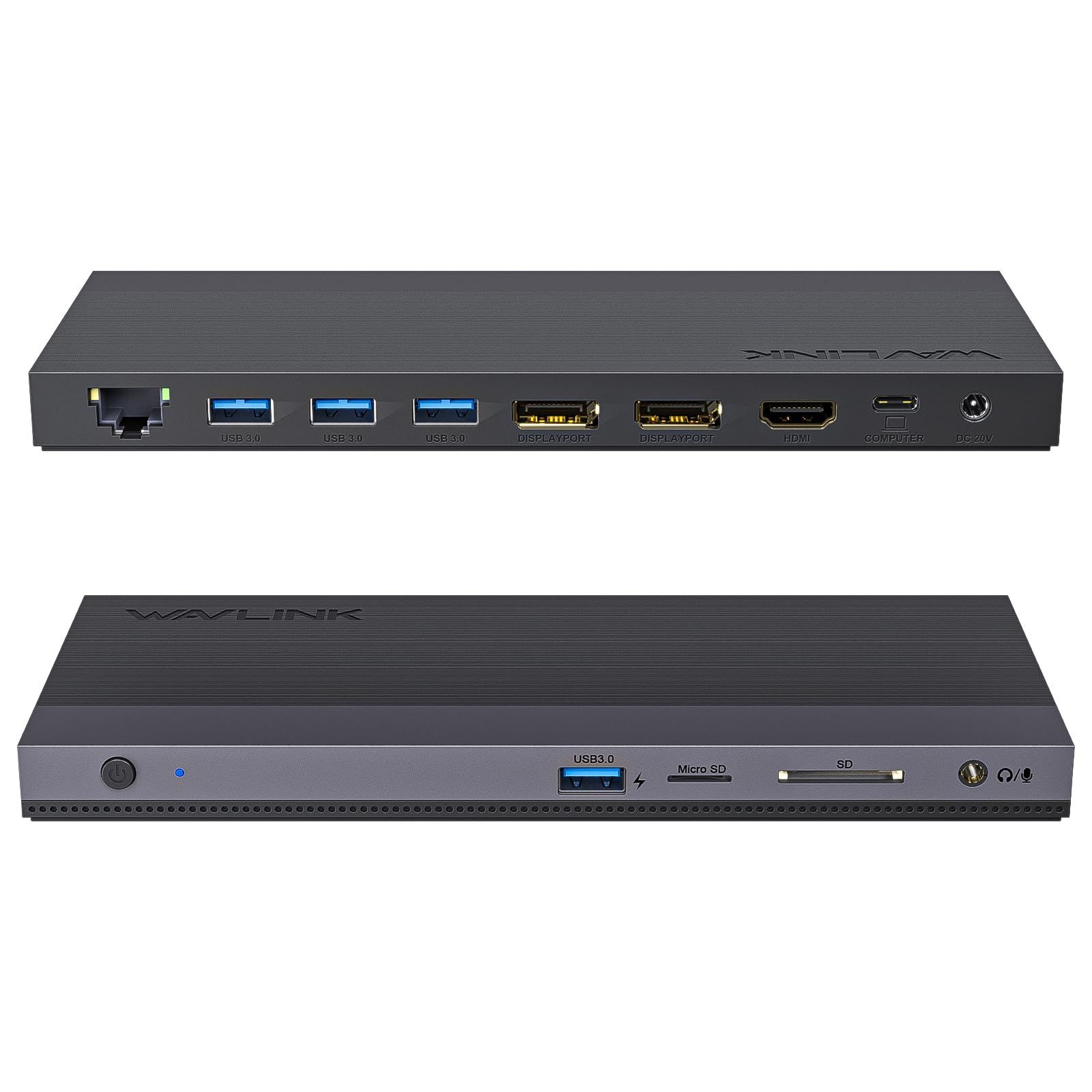 在庫セール WAVLINK USB Cドッキングステーション M1|M2 MacBook Pro|Air Dell Lenovo HP Asus 3画面ノートパソコン拡張シャーシ対応 100W給電 2つのDP HDMI 4つのUSB 3.0 ギガビットイーサ