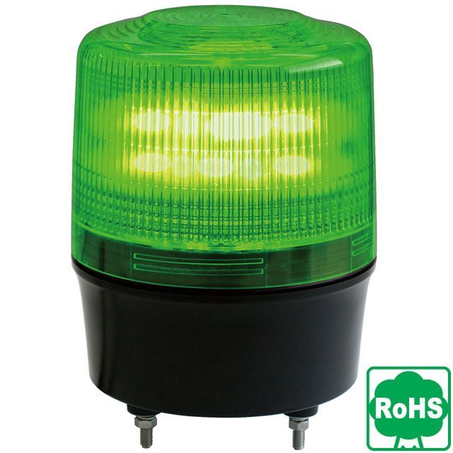 モータレスLED回転灯・&phi;120&times;高さ155mm・緑（AC100V・3点留/回転）