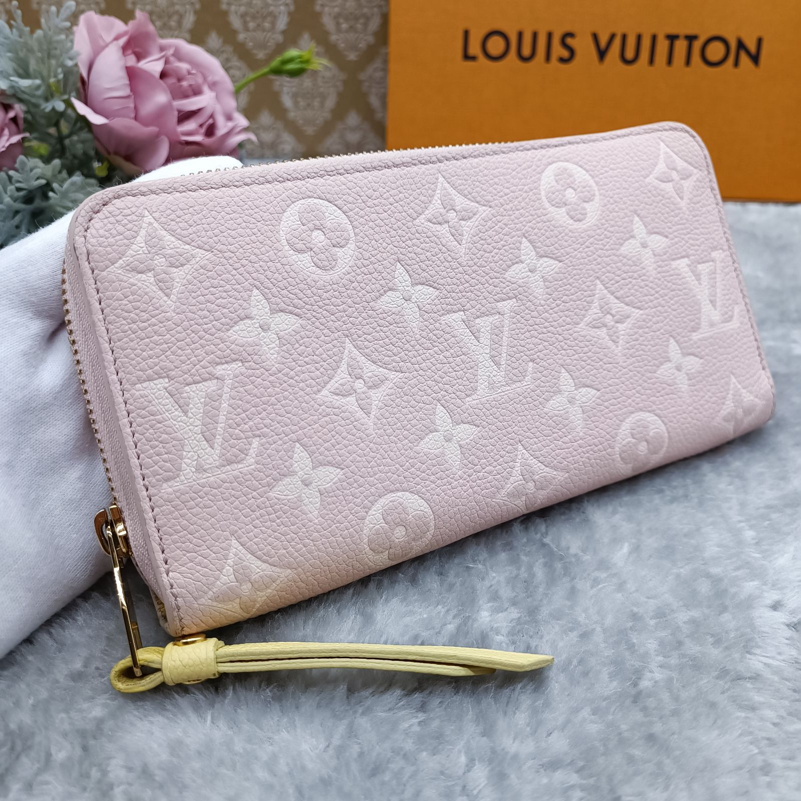 🍀最終価格です🍀　《 LOUISVUITTON 》　ルイヴィトン　モノグラムアンプラントジッピーウォレット　長財布　ロングウォレット　ピンク　 ベージュ　イエロー　RFIDタグ　M81279　保存箱付　最短即日発送いたします！　1001