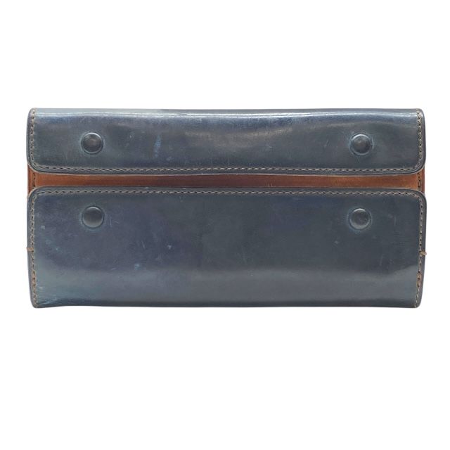 ココマイスター ナポレオンカーフ アレクサンダーウォレット 財布 長財布 ロングウォレット ネイビー ブラウン COCOMEISTER メンズ 正規品 こだわりの 感あるデザイン