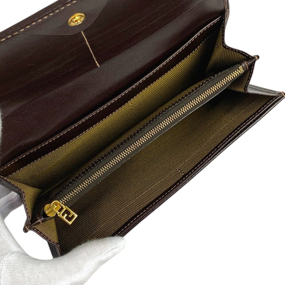 ◆SALE◆　■美品■　フェンディ 長財布 ズッカ ブラウン レザー キャンバス 箱 【267987】◇ ◇SALE◇ □美品□ フェンディ 長財布 ズッカ ブラウン レザー