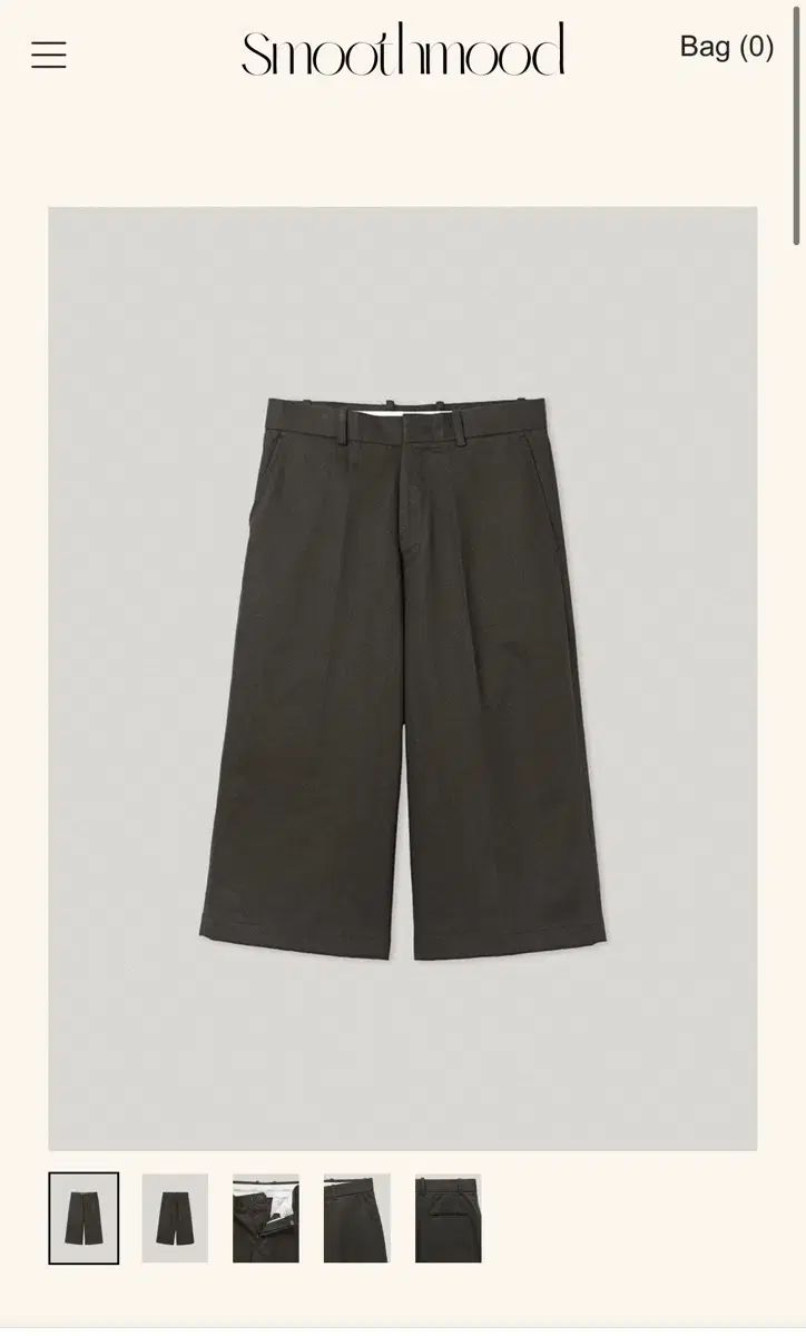 スムードムード バミューダ パンツ チャコールブラウン