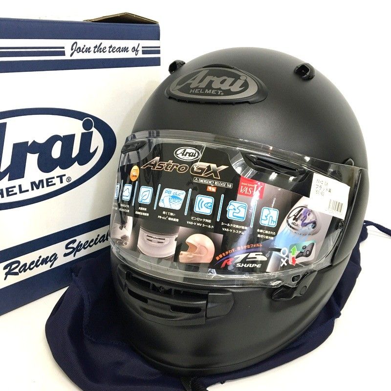Arai Astro-GX フルフェイスヘルメット 除菌消臭済 ブラック XLサイズ オートバイ ツーリング ライディング バイカー アライ バイク用品 TA1791