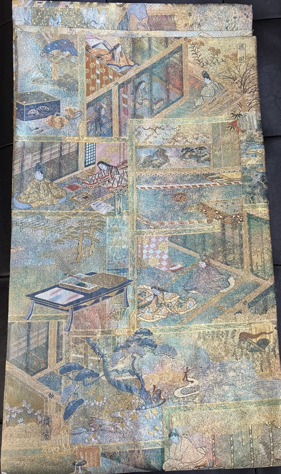 徳川美術館秘蔵 紫式部源氏物語名鑑 金糸 箔 金色 楽天市場】袋帯 美品 名品 落款あり 徳川美術館秘蔵 紫式部源氏