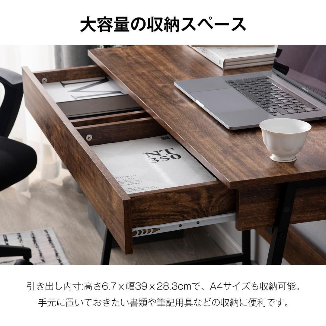 パソコンデスク　引き出し付き　幅100奥48 　ナチュラル 人気商品】パソコンデスク 引き出し付き 幅100*奥48 ナチュラル yew2