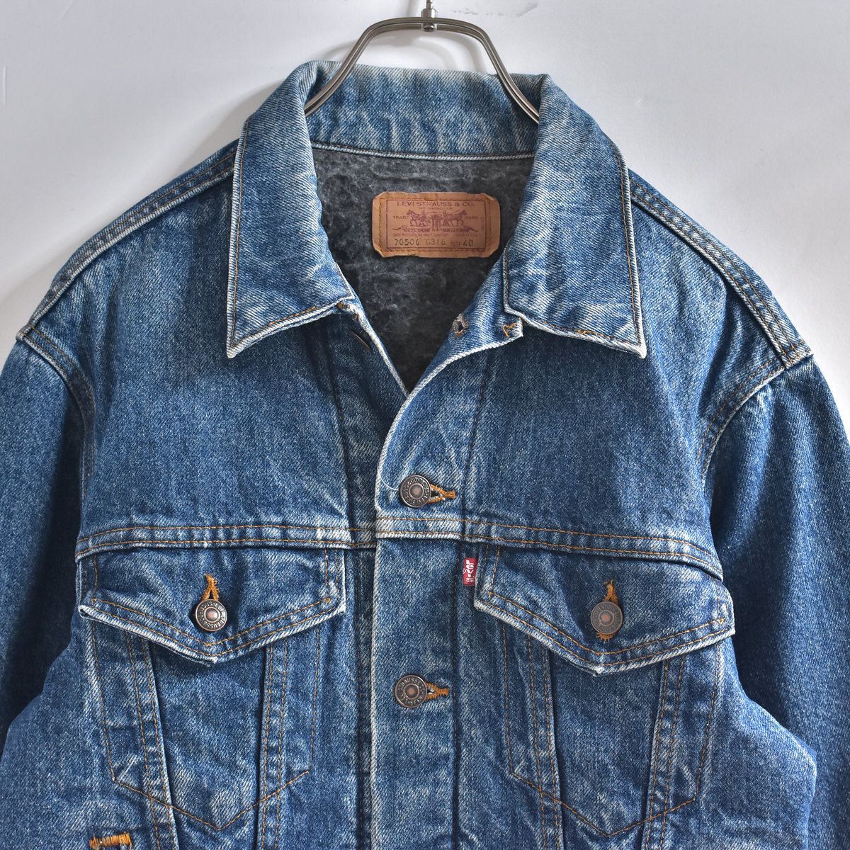 古着リーバイスデニムジャケット　ブランケット　ライナー　サード 90s アメリカ製 Levi's70506 リーバイス ブランケットライナー