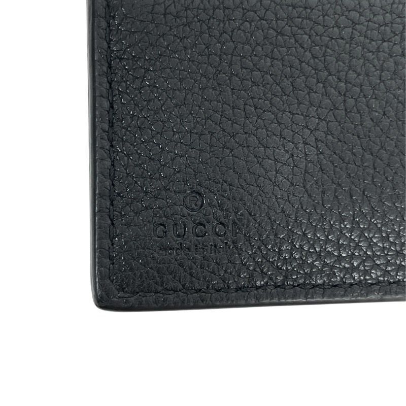 希少　人気　美品　GUCCI グッチ　二つ折り　財布　ヴィンテージ　黒　折り財布 GUCCI】グッチ ヴィンテージロゴ 496316 二つ折り財布 レザー メンズ 2