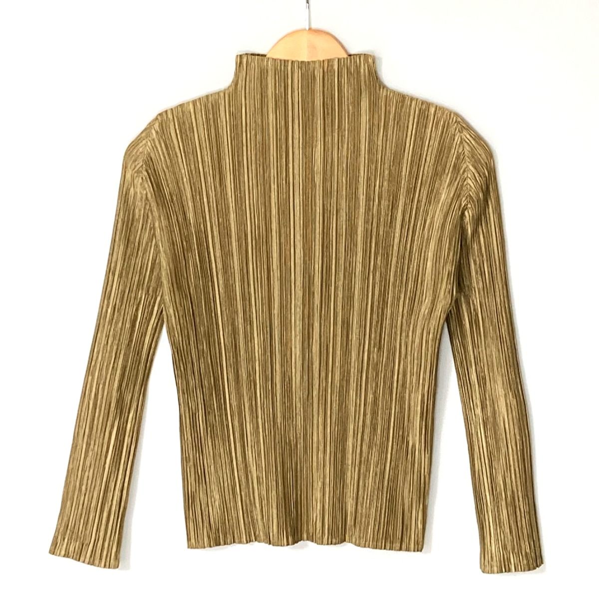 ISSEY MIYAKE イッセイミヤケ PLEATS PLEASE 長袖カットソー PP73-JK202 サンドベージュ サイズ 3 レディース