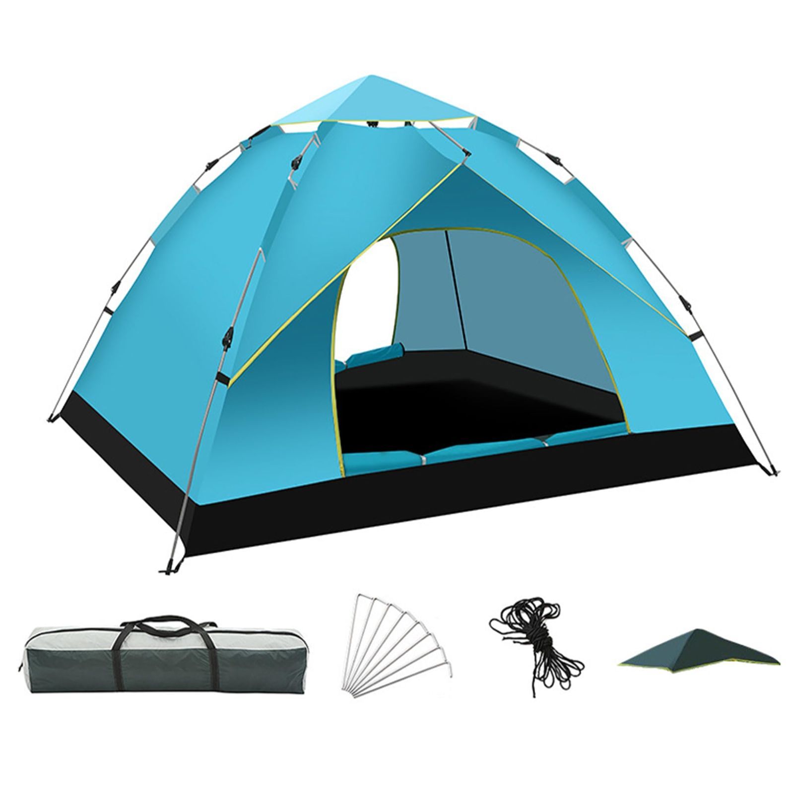 テント ワンタッチテント 3～4人用 2WAY テント 二重層 設営簡単 uvカ Amazon | テント ワンタッチテント 3-4人用 3WAY 二重層 設営