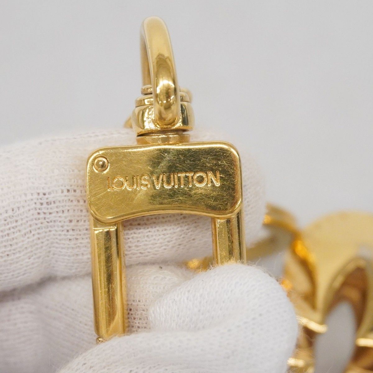 5md3958 ルイヴィトン キーホルダー ポルトクレ エクリプス M65222 ゴールド レディース