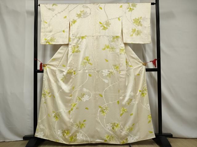 平和屋着物●上質な小紋　舞花文　金彩　正絹　逸品　未使用　DAAV3349du 平和屋着物○上質な小紋 舞花文 金彩 正絹 逸品 未使用 DAAV3349du