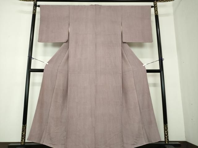 平和屋着物○人間国宝 重要無形文化財 小宮康助 江戸小紋 万筋 葡萄色