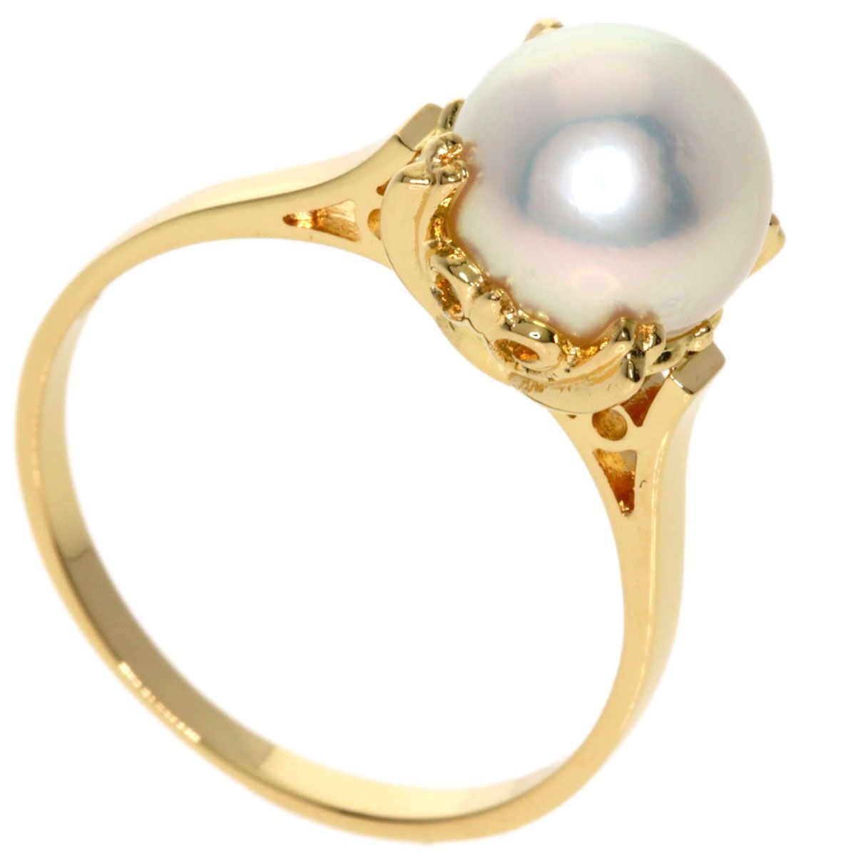 TASAKI タサキ パール 真珠 リング 指輪 K18YG レディース