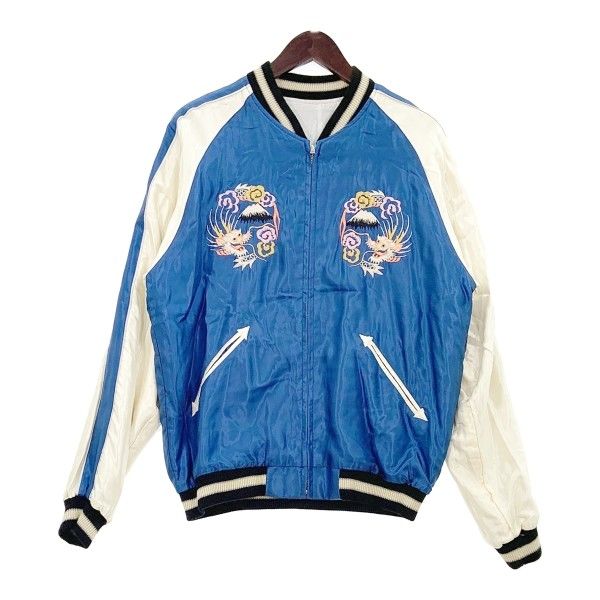 TAILOR TOYO テーラー東洋 スカジャン 2019 リバーシブル TT14331 刺繍 メンズ Lサイズ ブルー ホワイト アウター DM16994