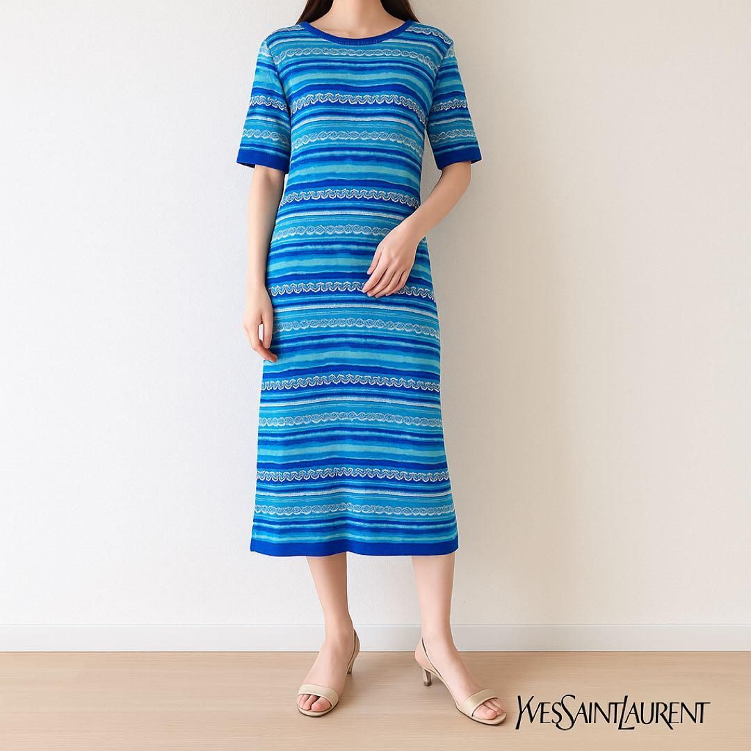 イブ・サンローラン ニットワンピース 楽天市場】【中古】美品 YVES